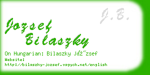 jozsef bilaszky business card